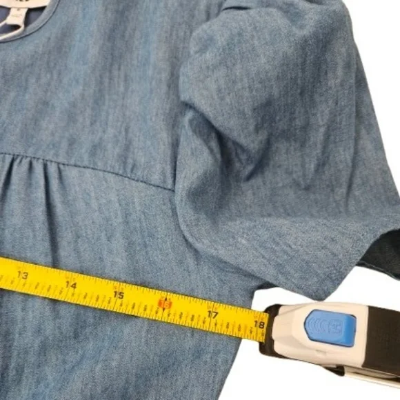 LIKELY Blue River Chambray Dress Size 6 Coastal Cowgirl Boho - Picture 9 of 12